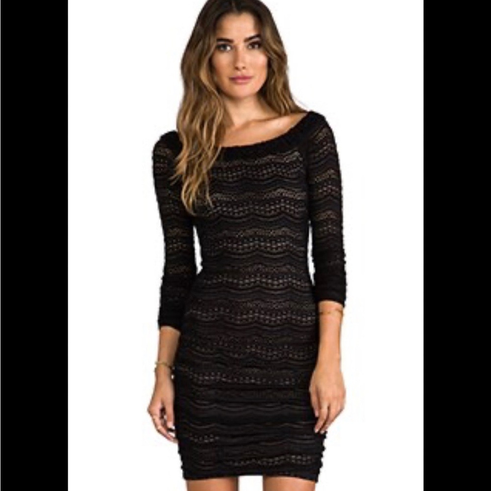 Body con black lace sexy dress